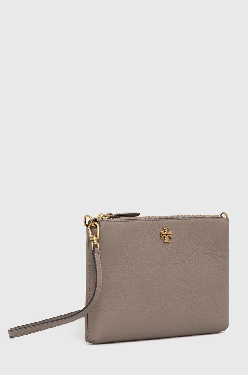 

Кожаная сумочка Tory Burch цвет серый