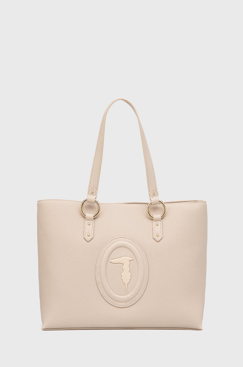 Trussardi torebka kolor beżowy