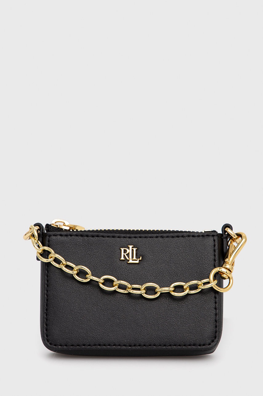 

Кожен портфейл Lauren Ralph Lauren в черно, Черен