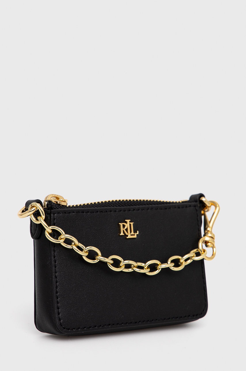 

Кожаный кошелек Lauren Ralph Lauren цвет чёрный