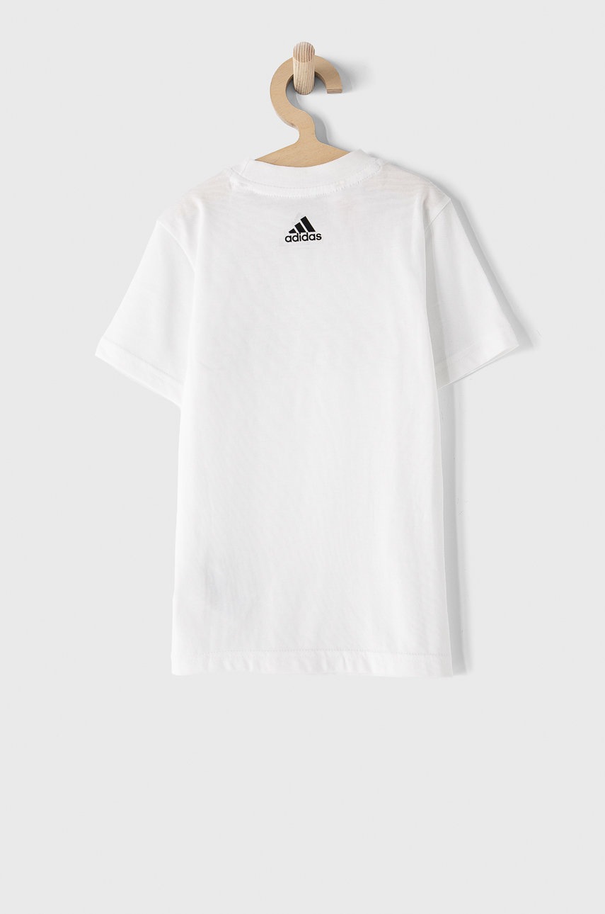

Детская футболка adidas цвет белый с принтом