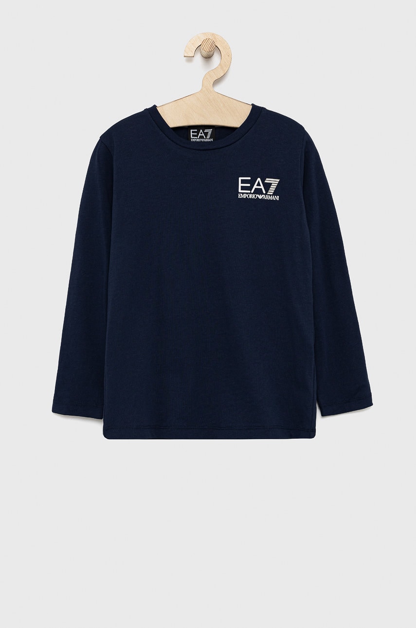 EA7 Emporio Armani - longsleeve din bumbac pentru copii