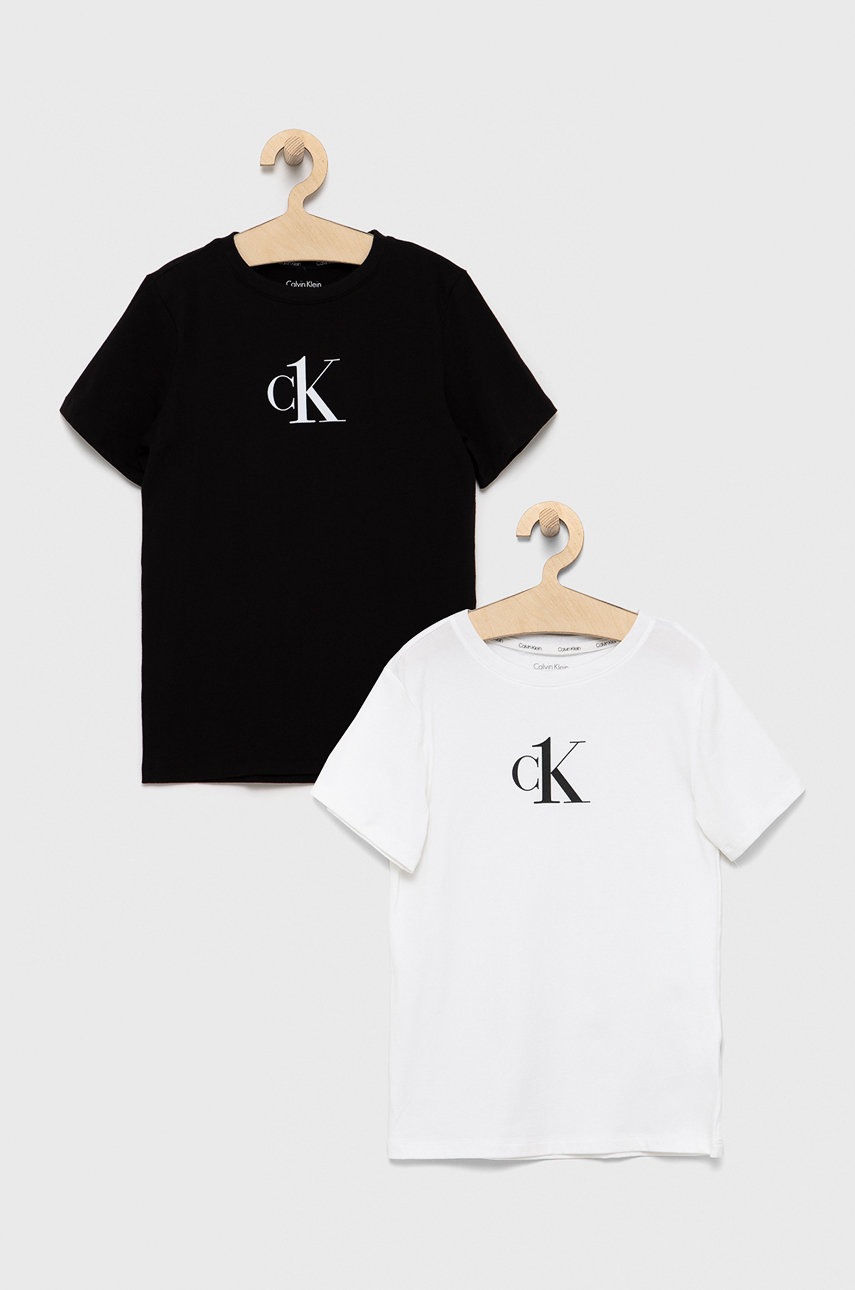 

Детска тениска Calvin Klein Underwear в бяло с принт, Бял