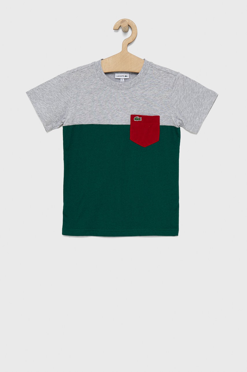 Lacoste tricou de bumbac pentru copii melanj