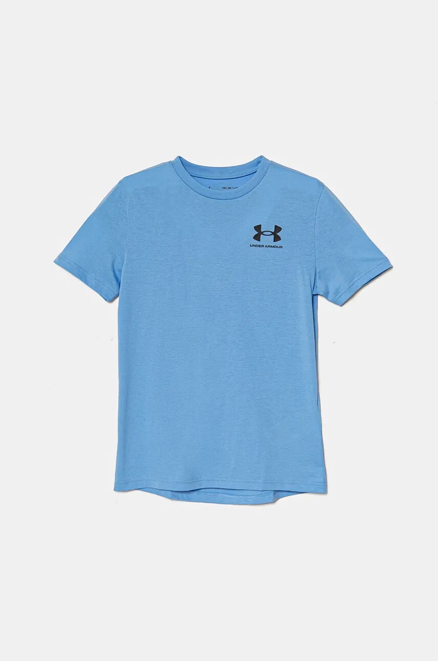

Детска тениска Under Armour в синьо с изчистен дизайн, Син
