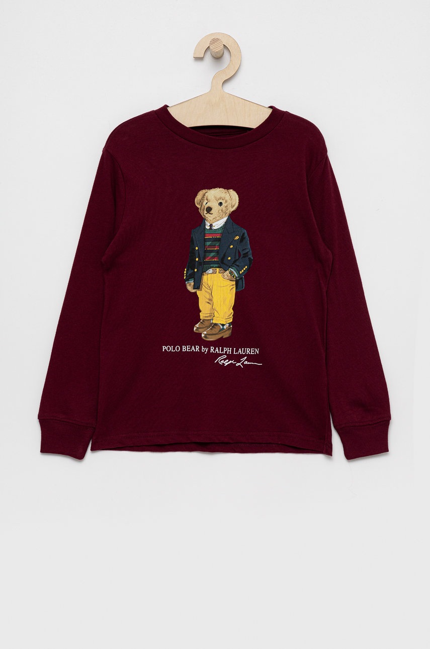 

Polo Ralph Lauren - Детска блуза с дълги ръкави, Бордо