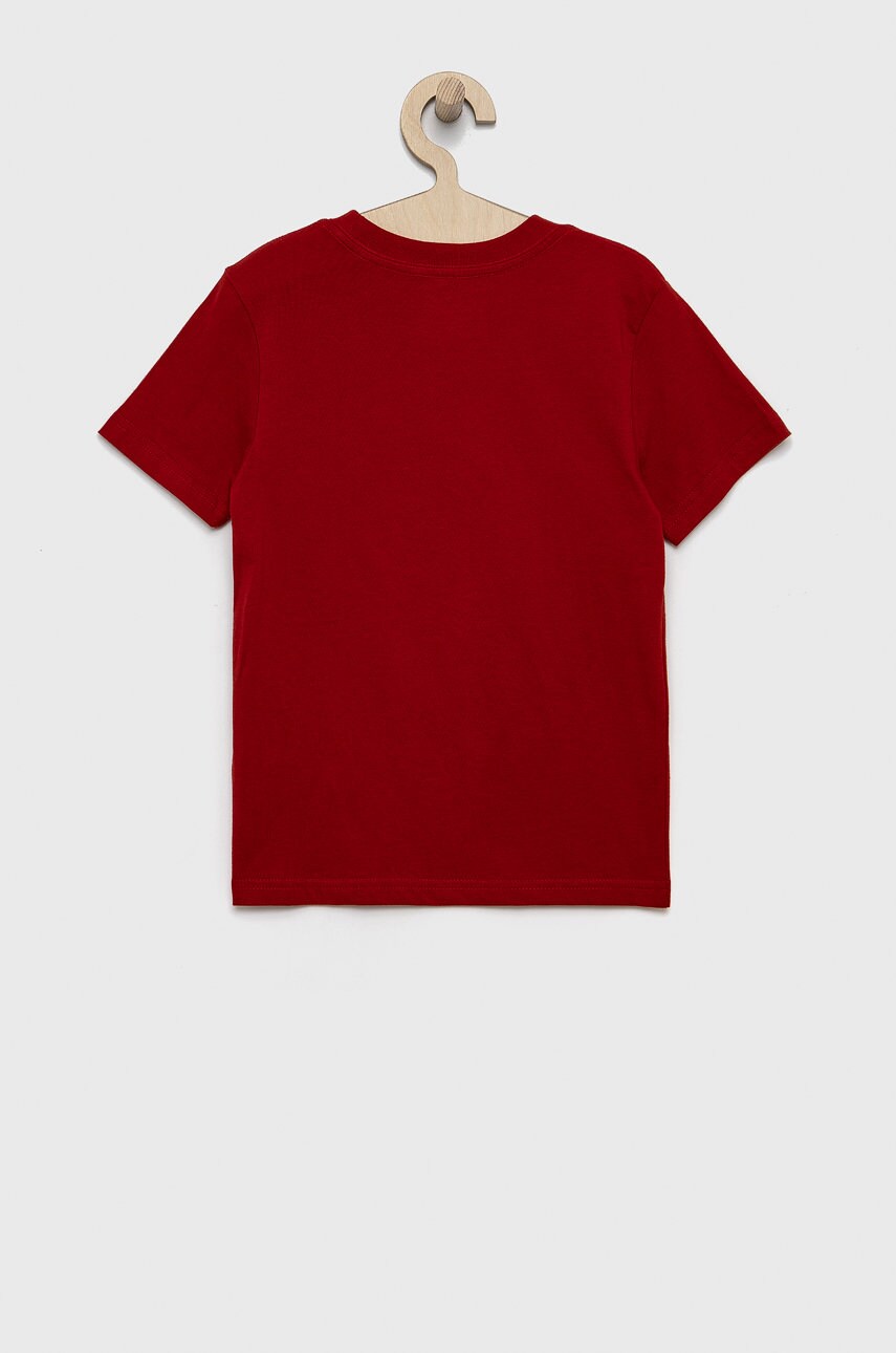 

Детская хлопковая футболка Polo Ralph Lauren цвет красный с принтом