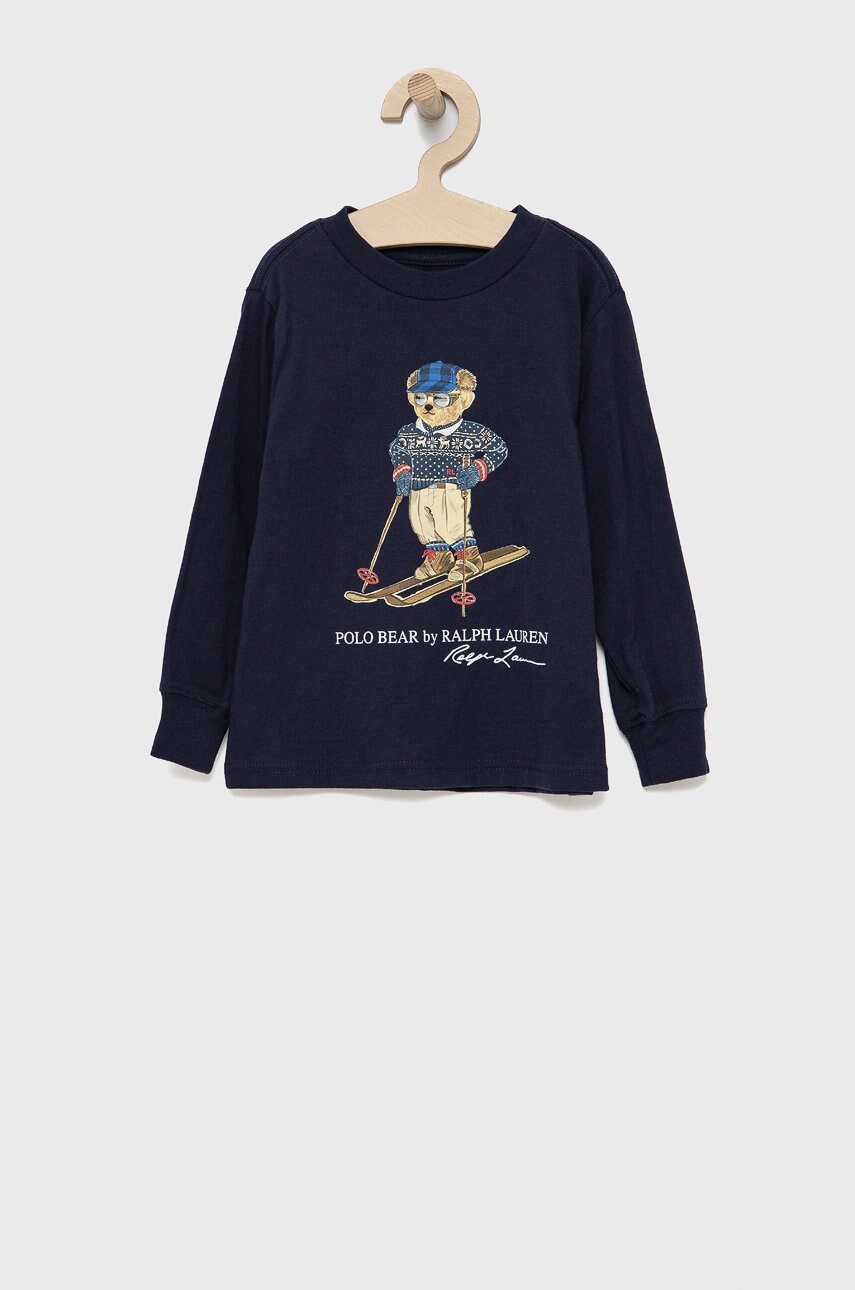 

Polo Ralph Lauren - Детска блуза с дълги ръкави, Тъмносин
