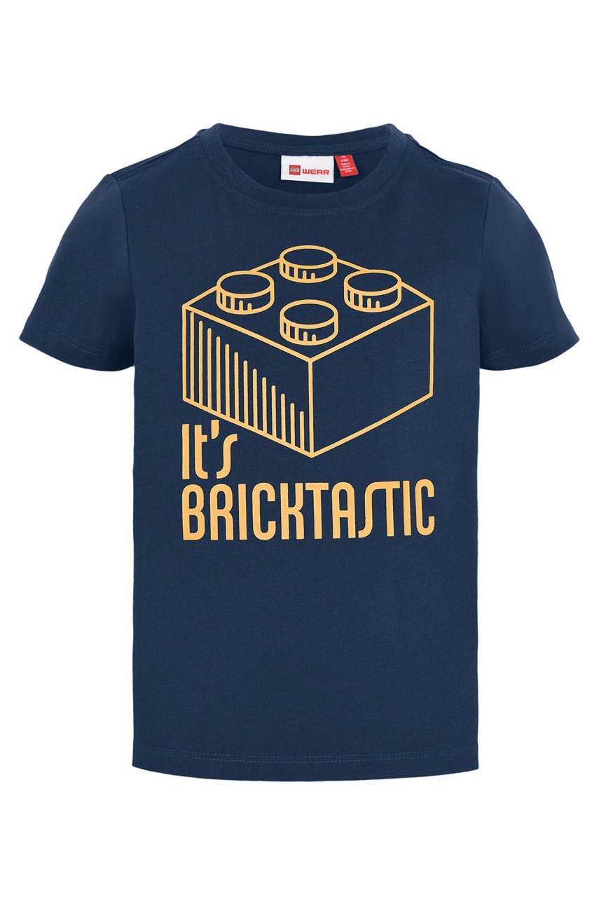 Lego wear tricou copii culoarea albastru marin, cu imprimeu