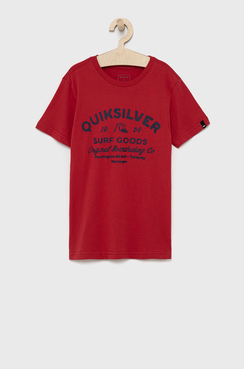 

Quiksilver - Детска памучна тениска, Червен