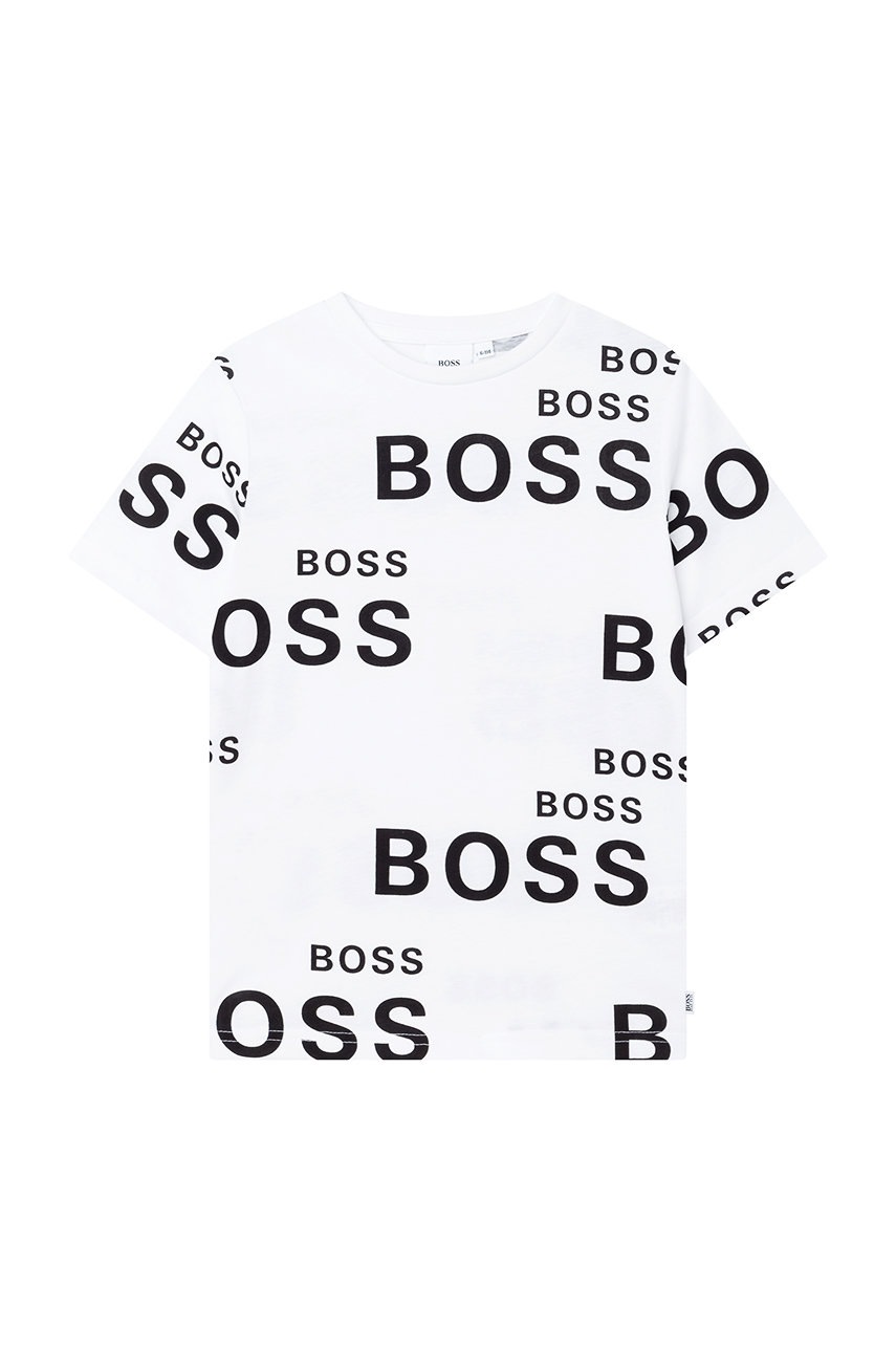 

Boss - Детска памучна тениска, Бял