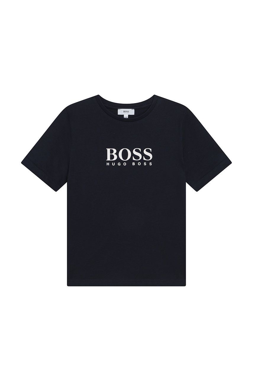 Boss Tricou de bumbac pentru copii culoarea albastru marin, cu imprimeu 2023 ❤️ Pret Super answear imagine noua 2022