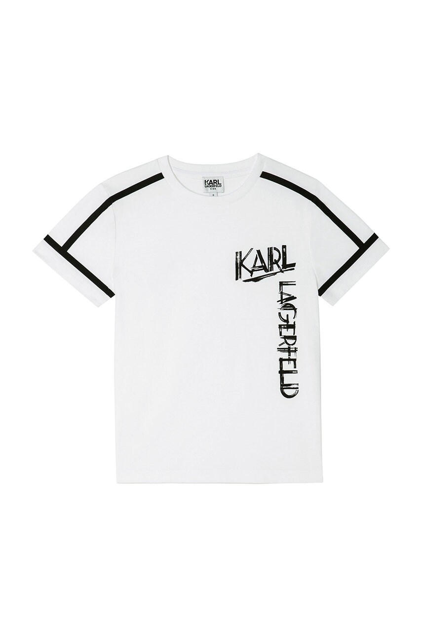 

Karl Lagerfeld - Детска памучна тениска, Бял