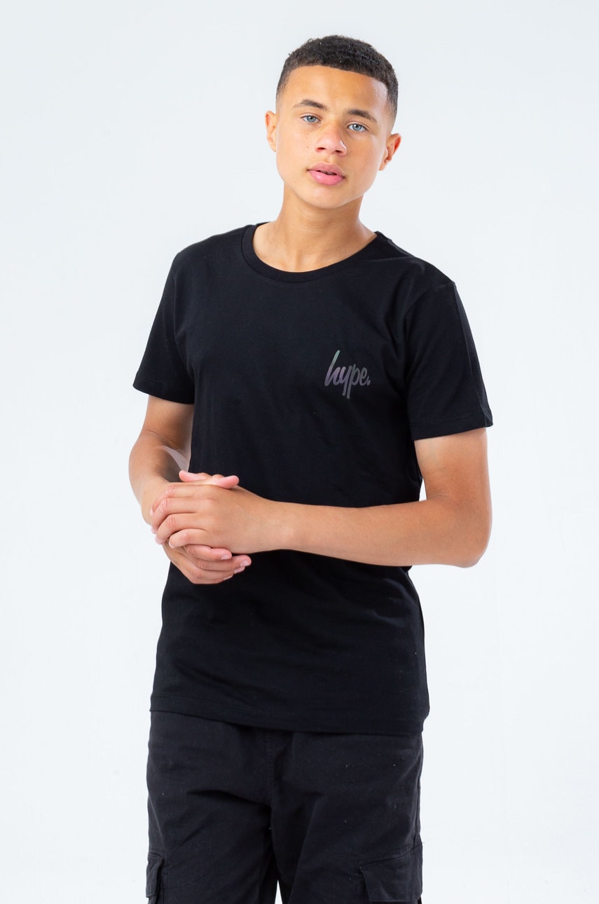 Hype tricou de bumbac pentru copii culoarea negru, cu imprimeu