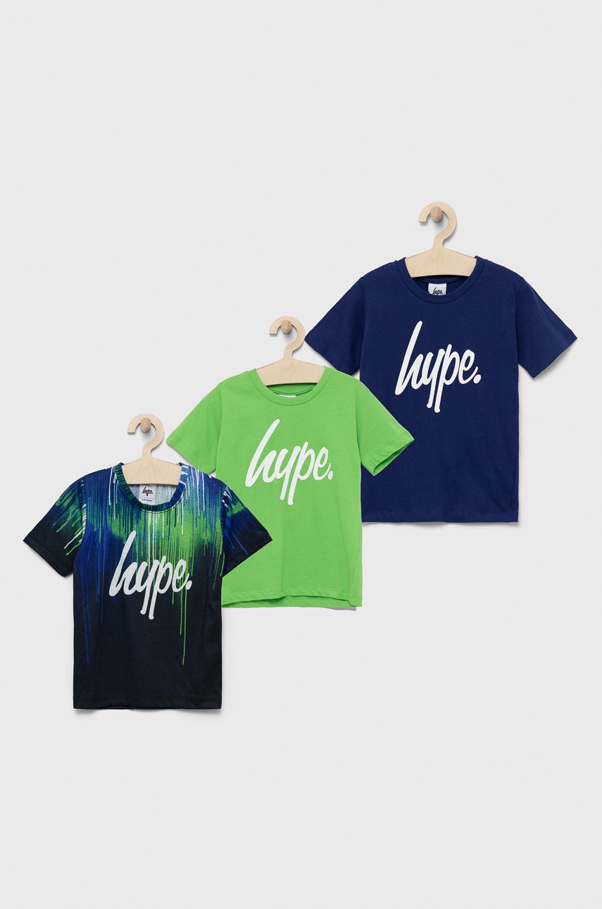 Hype tricou copii culoarea verde, modelator