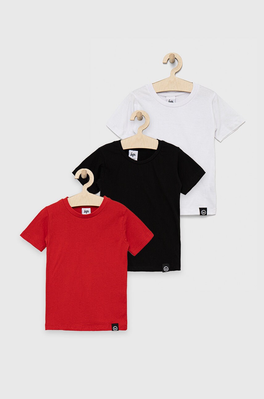 Hype tricou copii culoarea rosu, neted