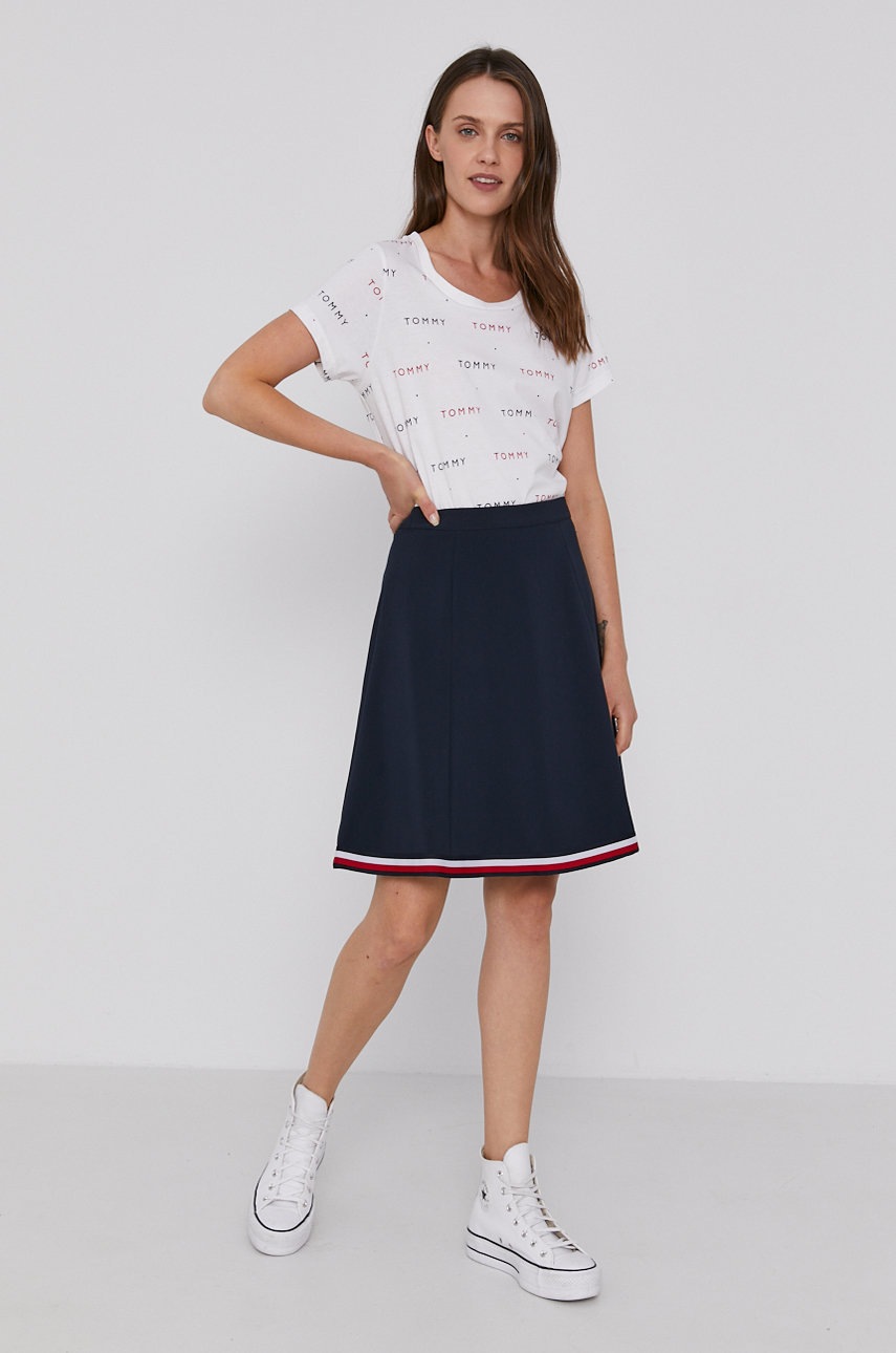 

Хлопковая футболка Tommy Hilfiger цвет белый