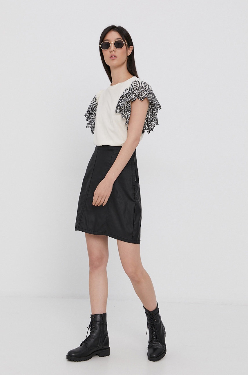 

Бавовняна футболка Vero Moda колір кремовий