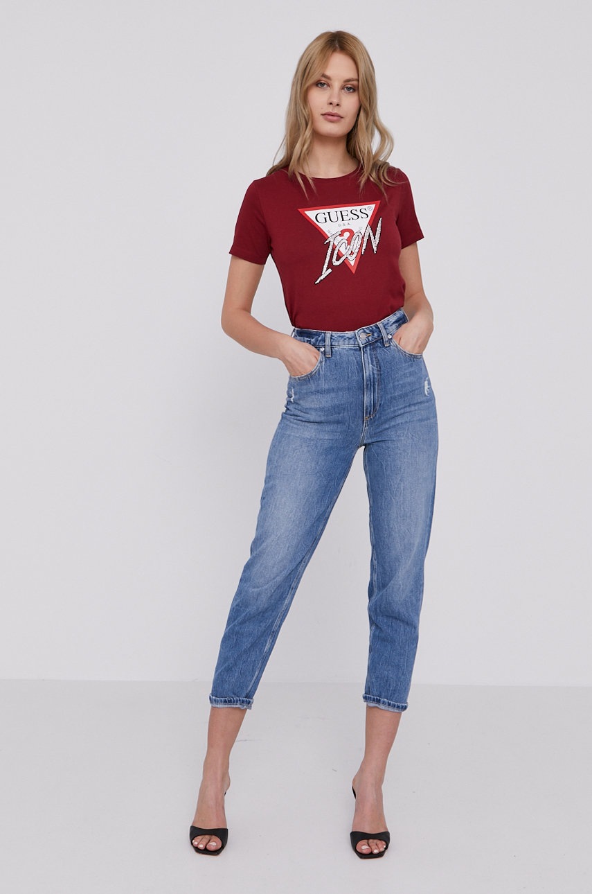 

Футболка Guess жіноча колір коричневий