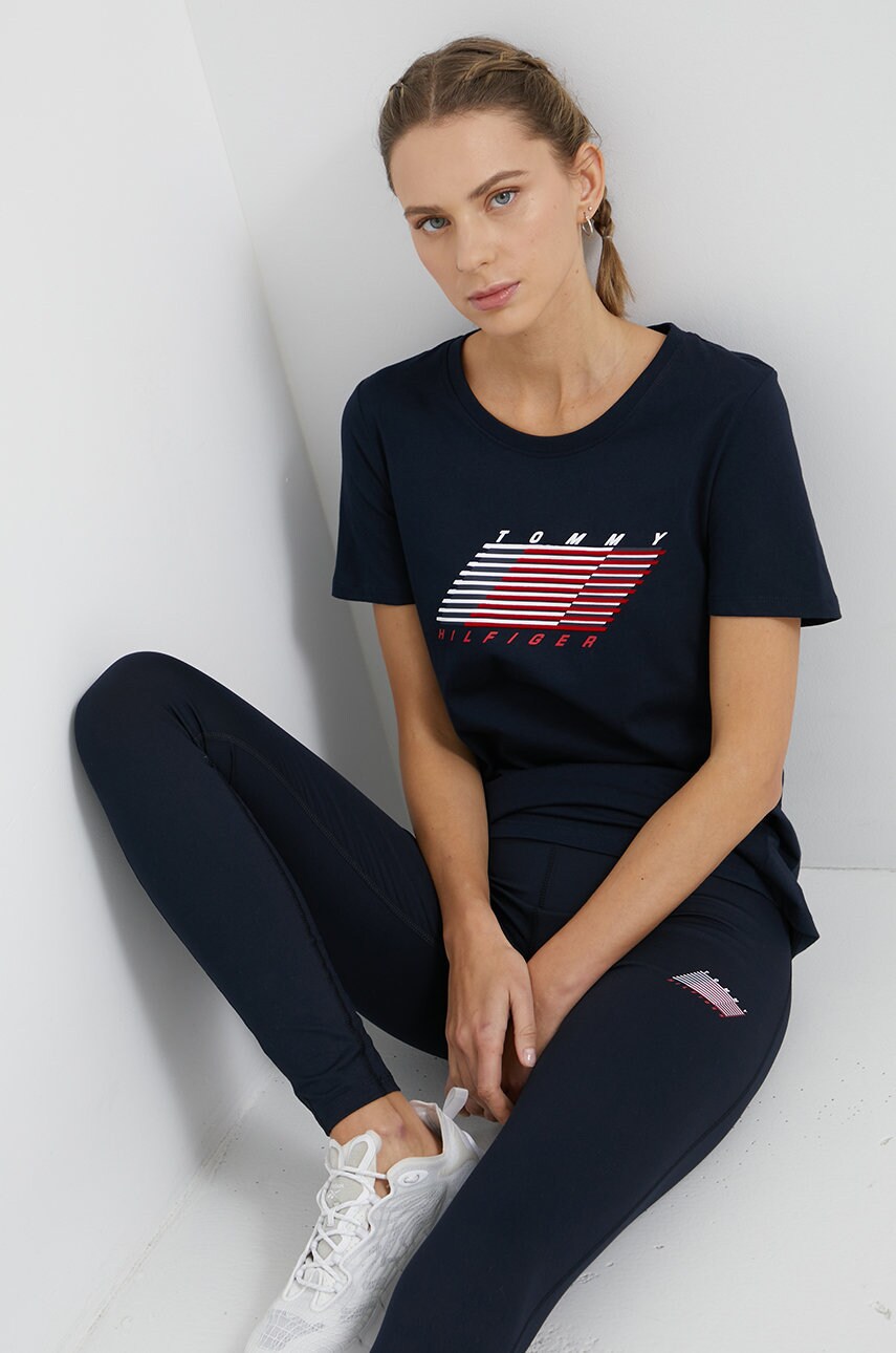 

Бавовняна футболка Tommy Hilfiger колір синій