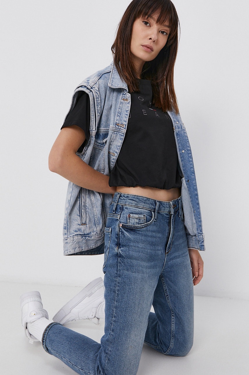 

Бавовняна футболка Tommy Jeans колір чорний