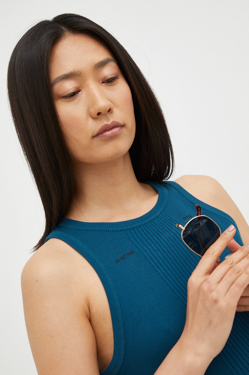 

Памучен топ G-Star Raw в зелено, Зелен