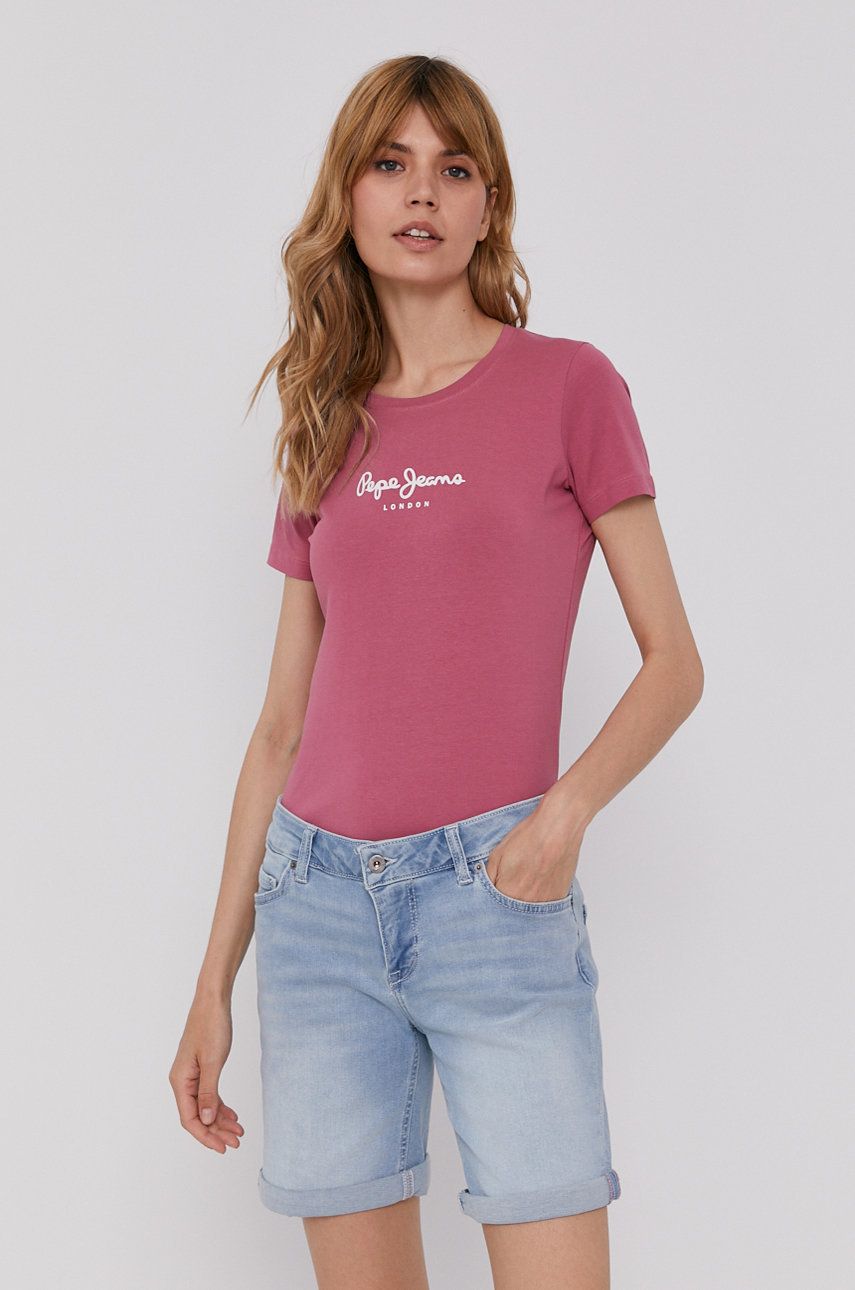 Pepe Jeans Tricou New Virginia femei, culoarea roz answear imagine noua