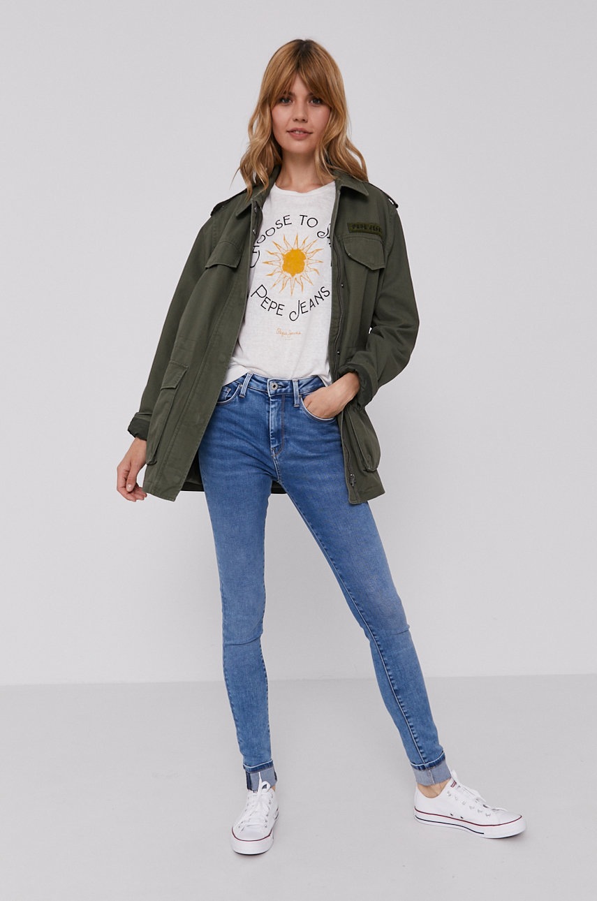 

Футболка Pepe Jeans Astrid жіноча колір кремовий