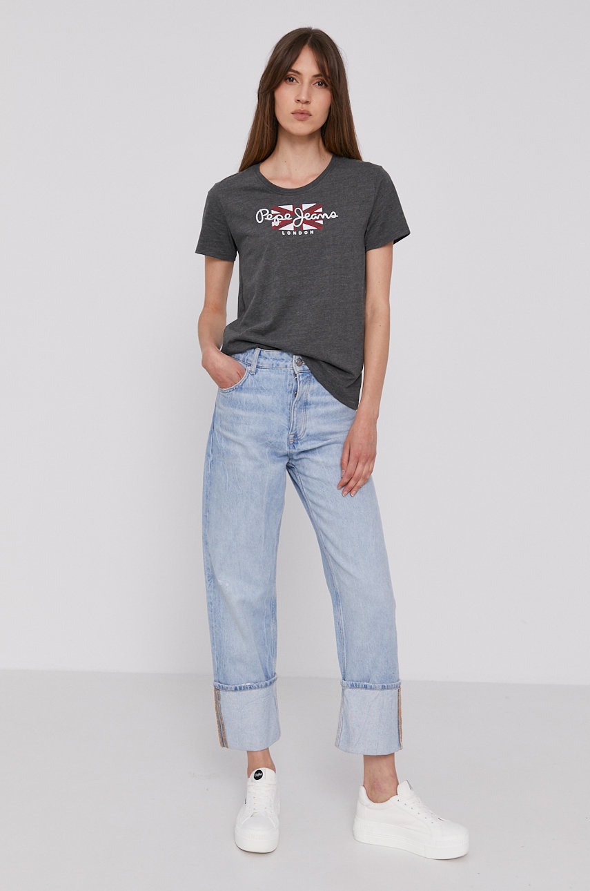 

Футболка Pepe Jeans ZAIDAS женская цвет серый