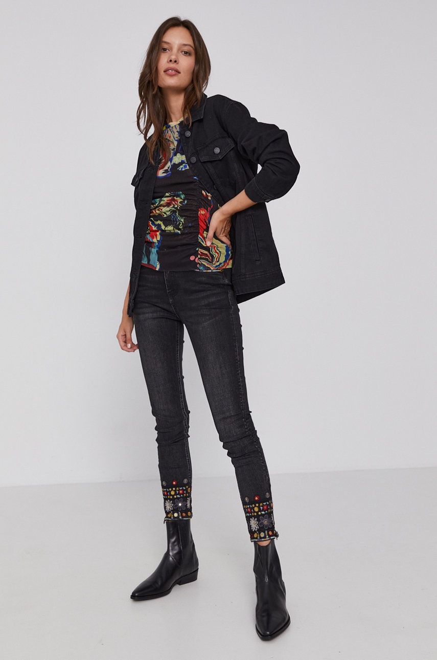 

Футболка Desigual x Monsieur Christian Lacroix женская цвет чёрный