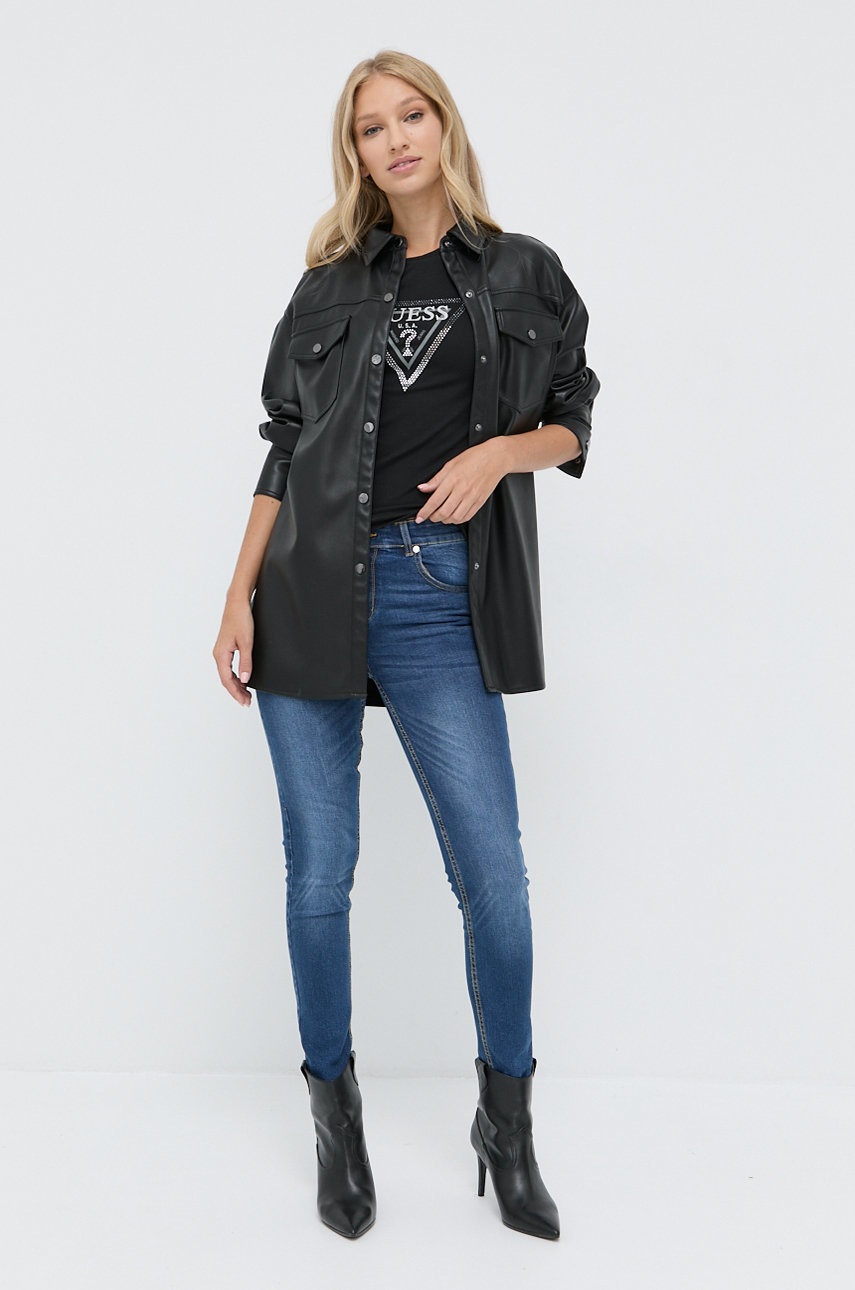 

Футболка Guess женская цвет чёрный