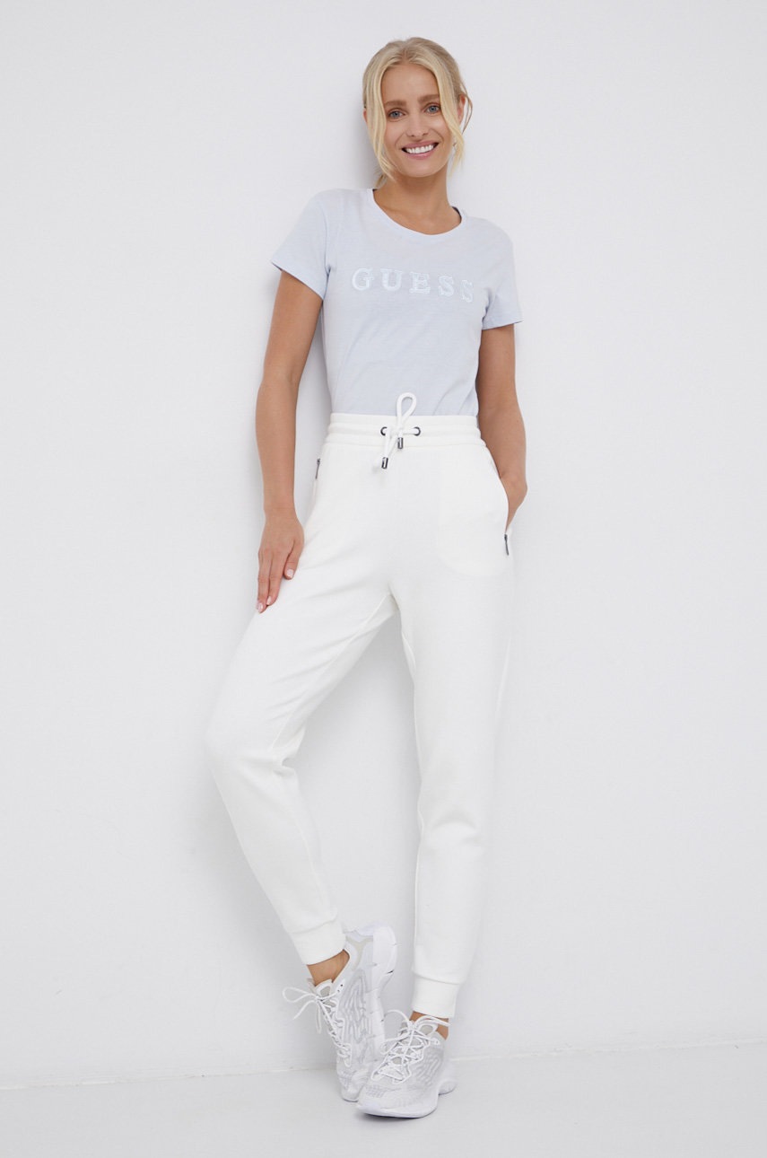 

Памучна тениска Guess, Син