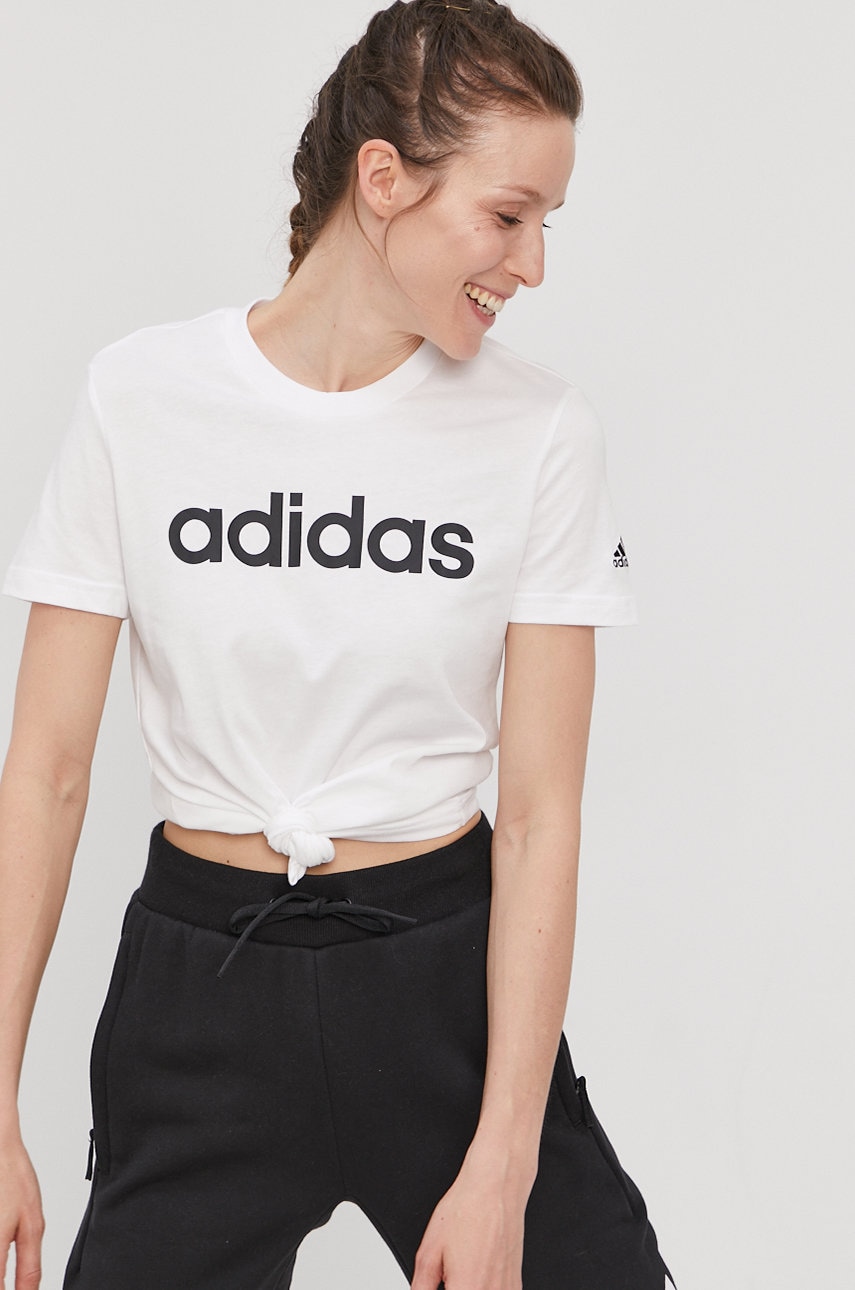 Adidas Tricou Gl0768 Femei, Culoarea Alb