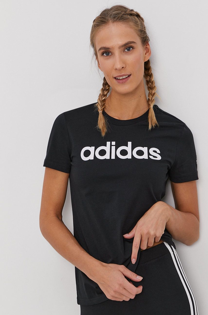 Adidas T-shirt GL0769 damski kolor czarny