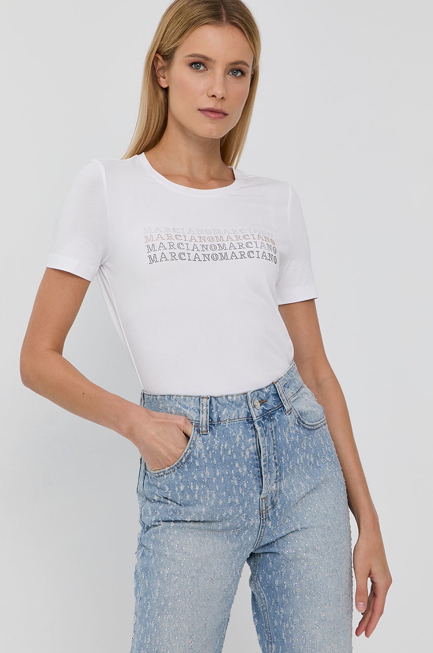 

Тениска Marciano Guess дамска в бяло, Бял