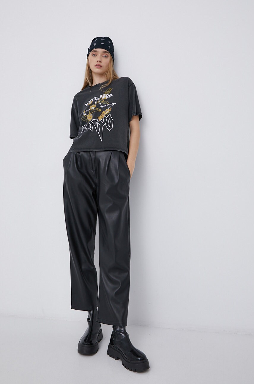 Jdy tricou din bumbac culoarea gri