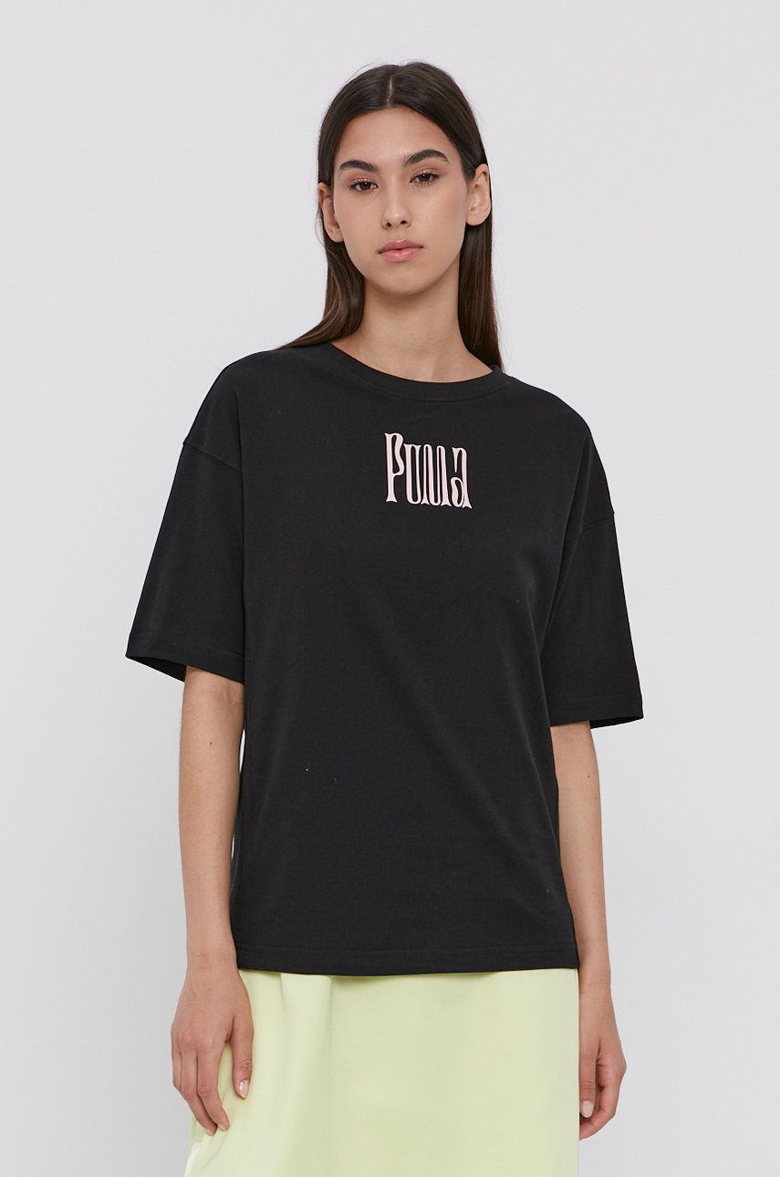 

Бавовняна футболка Puma колір чорний