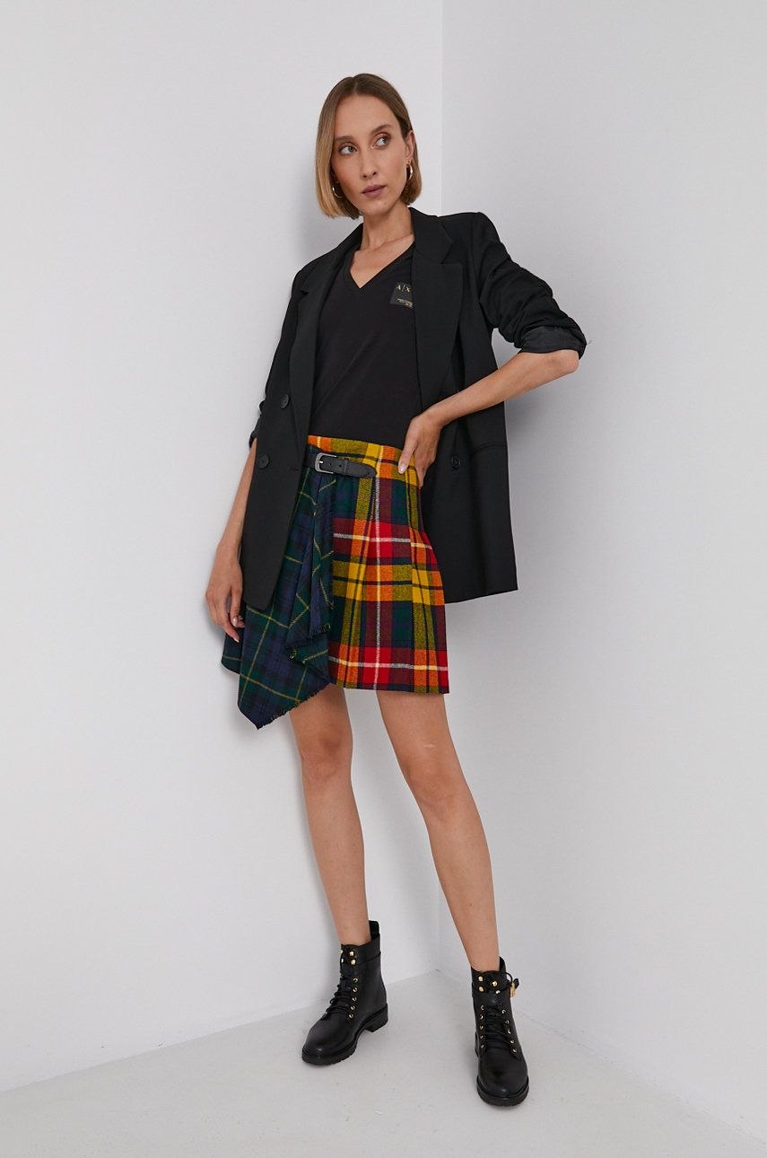 Armani Exchange Tricou femei, culoarea negru answear.ro imagine megaplaza.ro