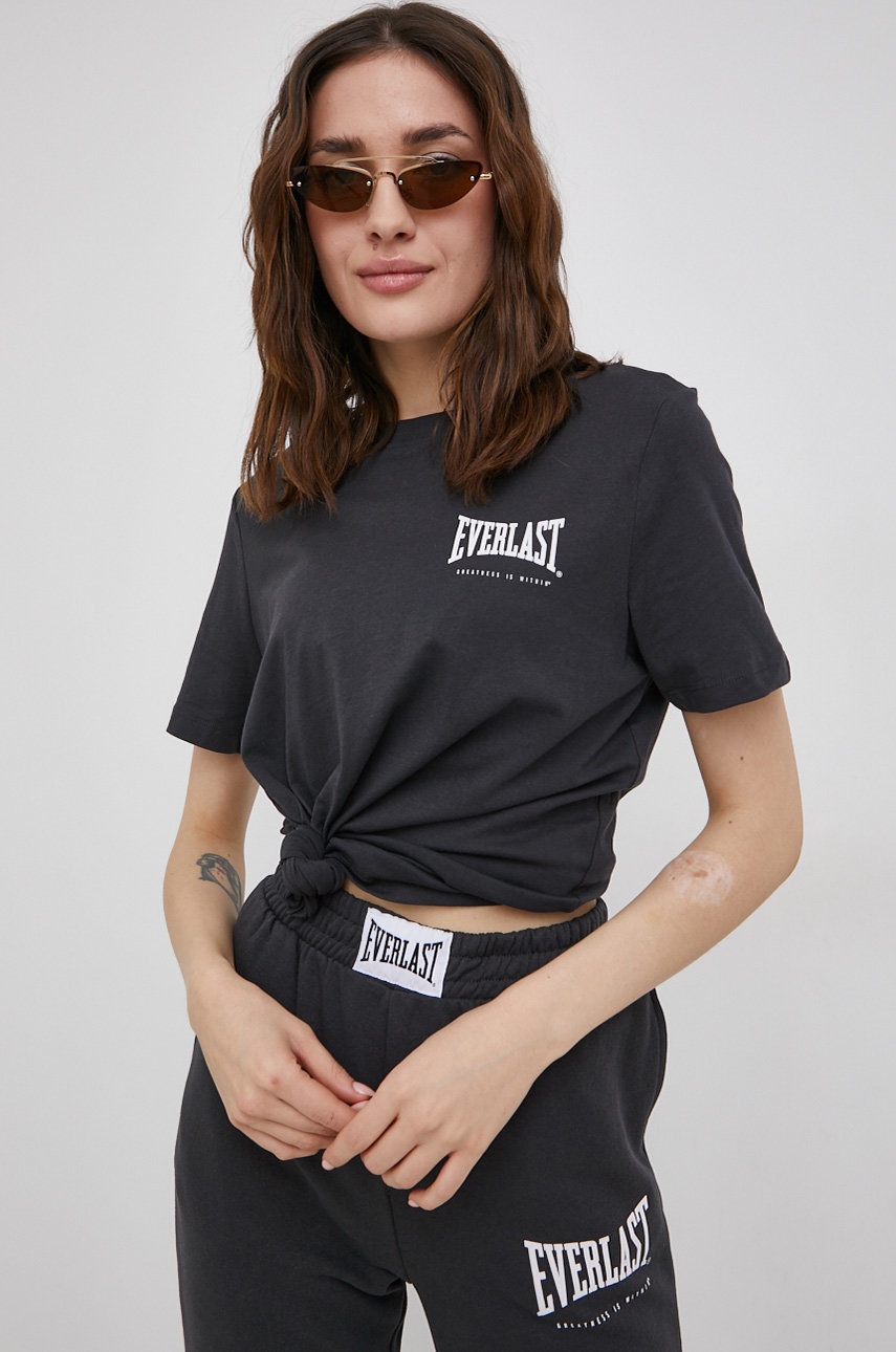 

Памучна тениска Only x Everlast в сиво, Сив