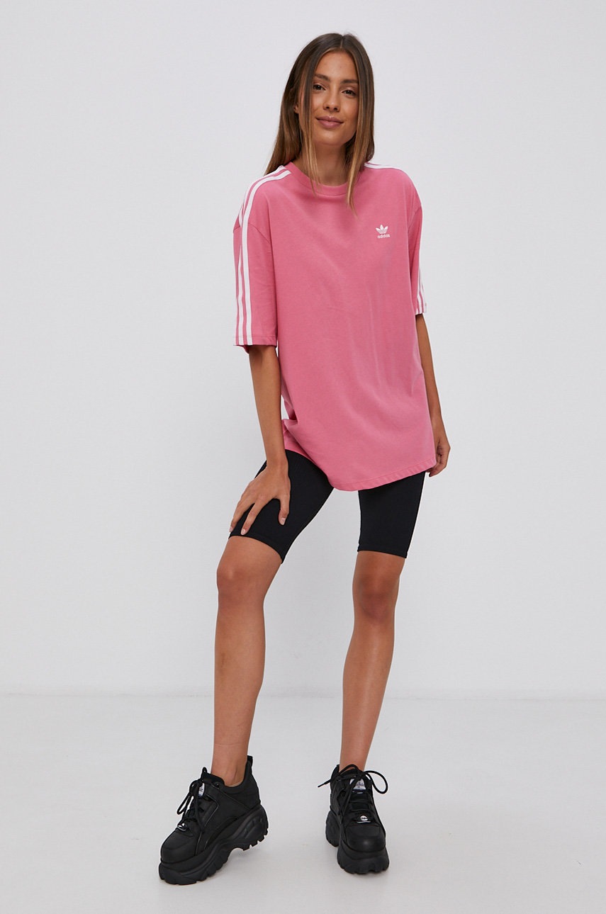 

Бавовняна футболка adidas Originals колір фіолетовий