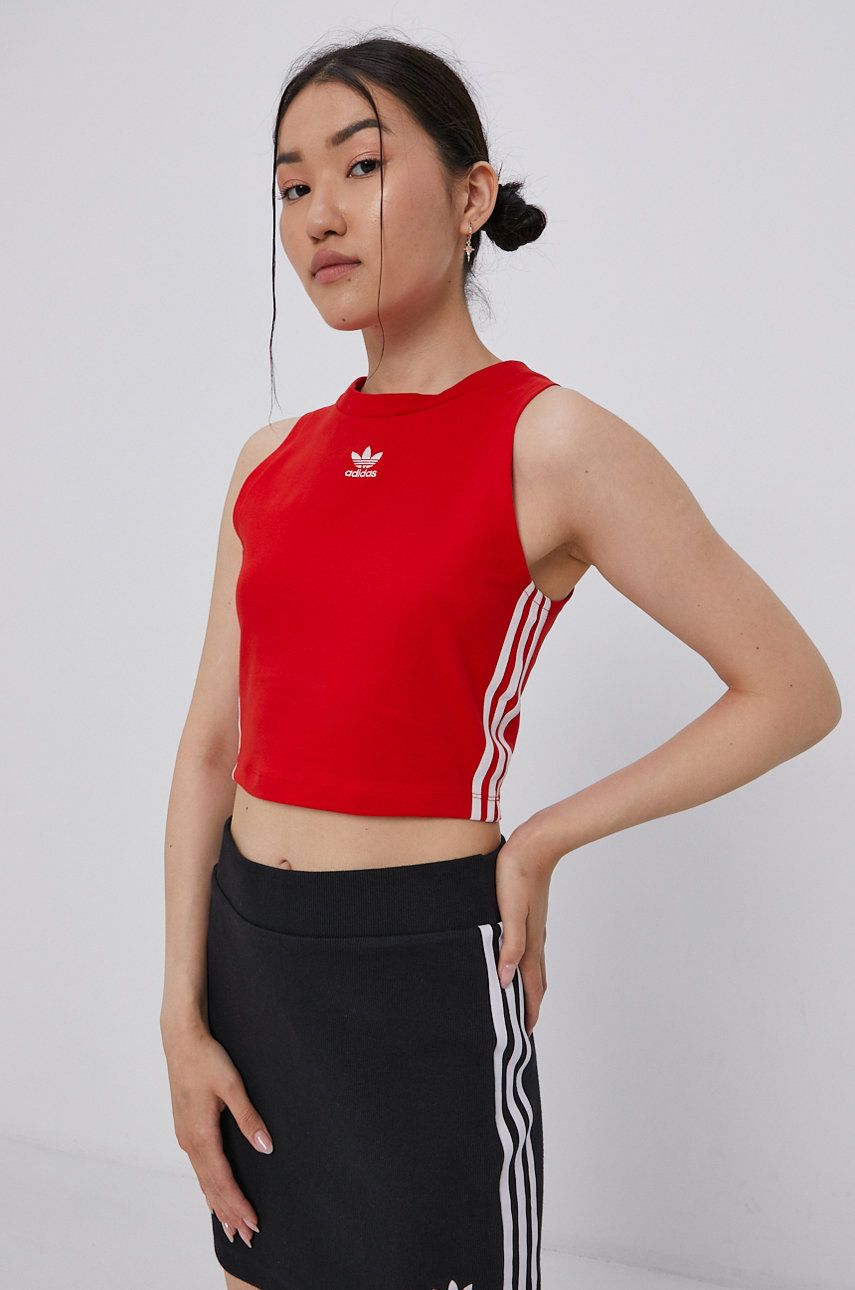 Adidas Originals Top femei, culoarea rosu