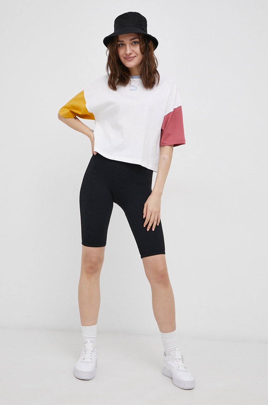 

Хлопковая футболка Puma 531696 цвет белый