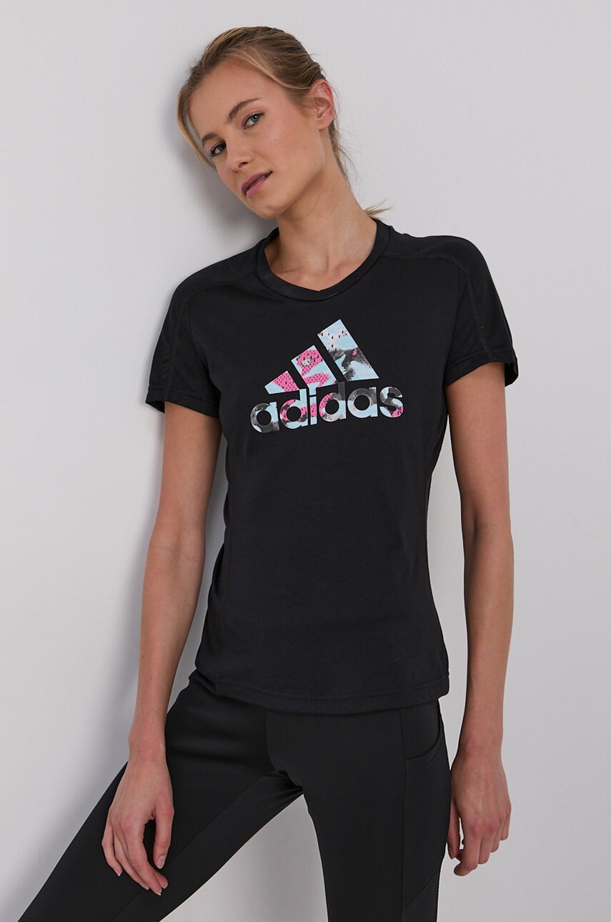 

Футболка adidas Performance женская цвет чёрный