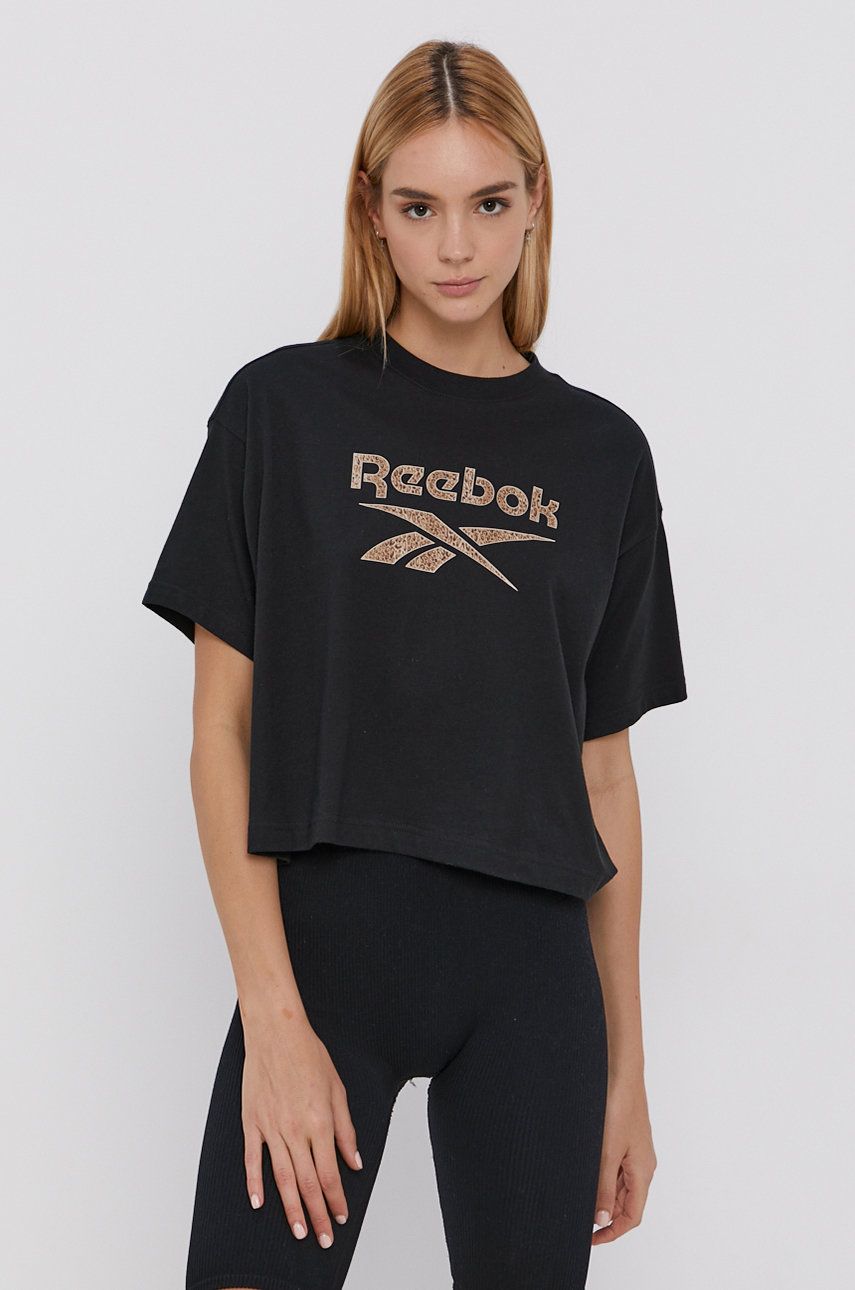 Reebok Classic Tricou din bumbac culoarea negru answear imagine noua