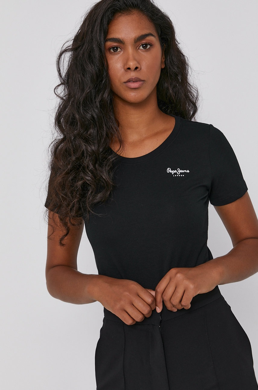 

Футболка Pepe Jeans Bellrose женская цвет чёрный