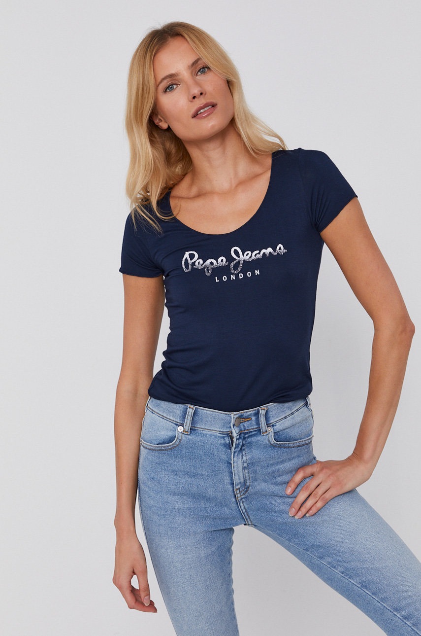 

Футболка Pepe Jeans Belinda женская цвет синий