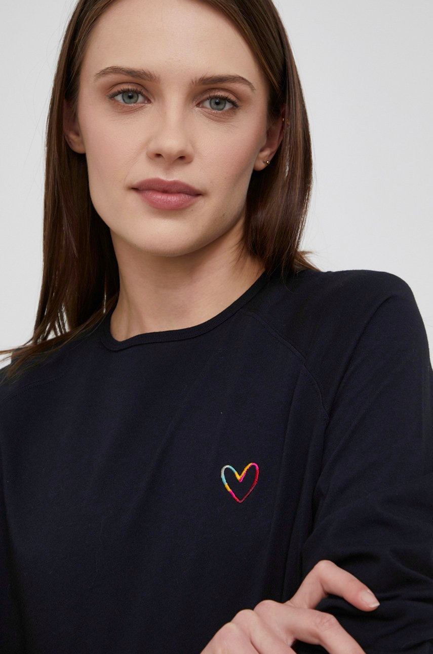 

Хлопковый лонгслив Paul Smith цвет чёрный