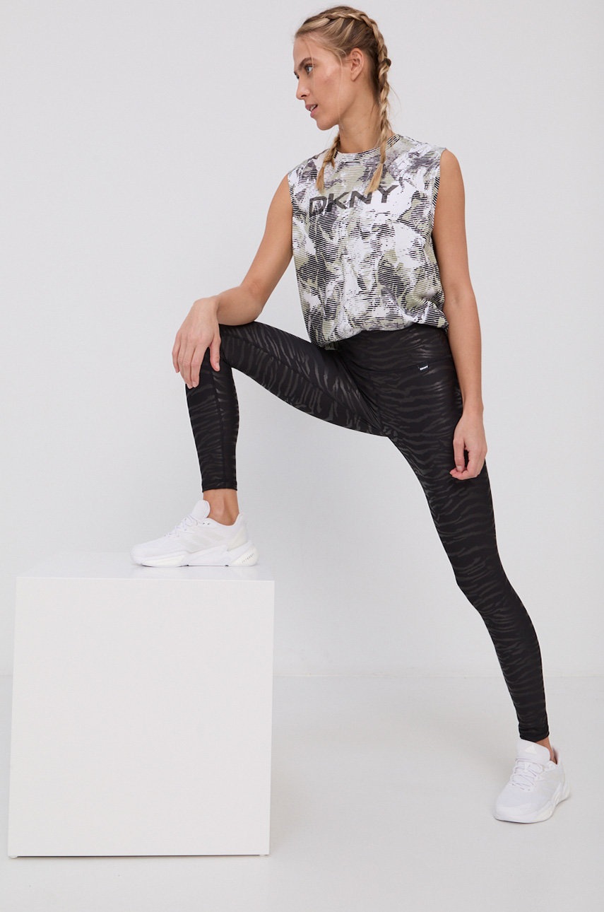 

Бавовняний топ Dkny колір зелений