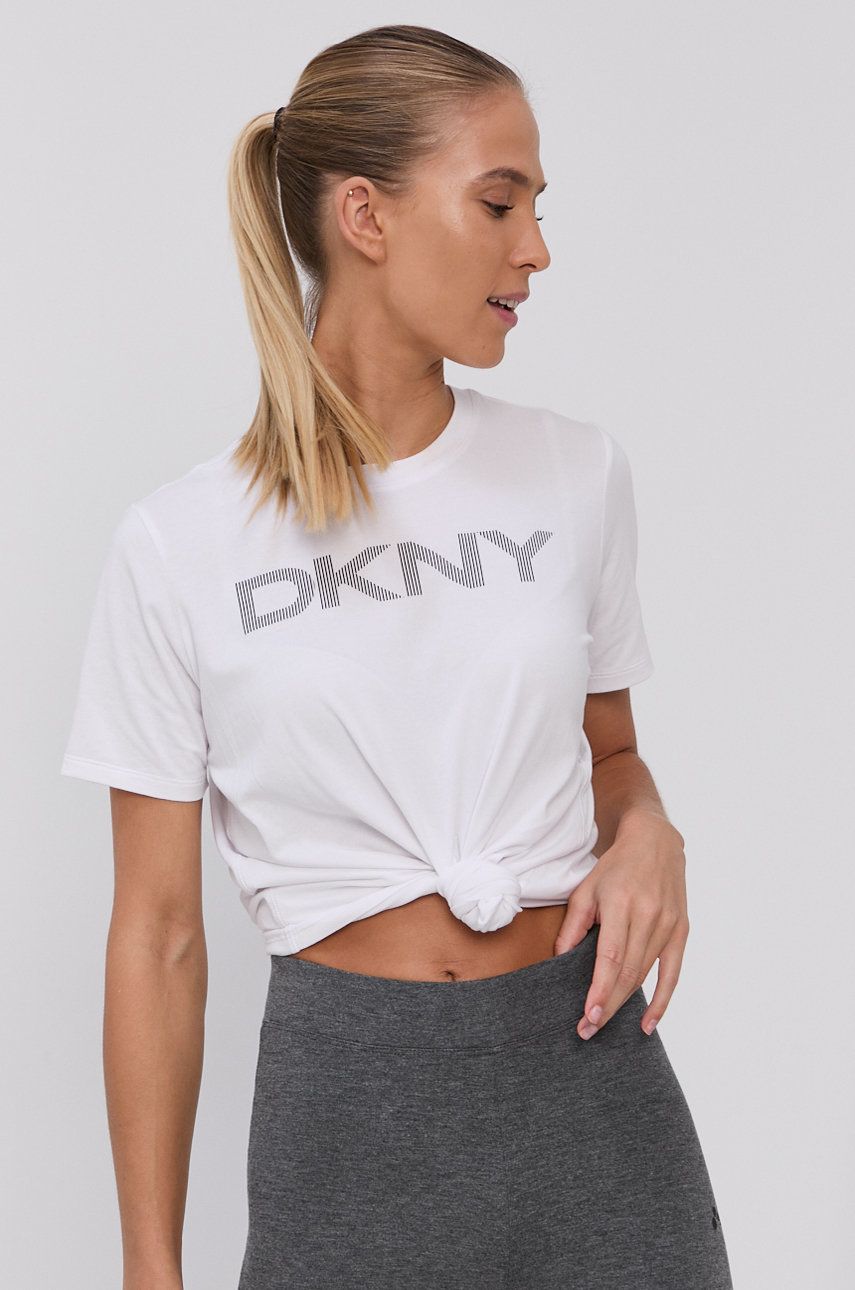 Dkny Tricou femei, culoarea alb answear.ro imagine noua 2022
