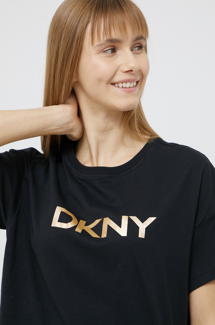 

Бавовняна футболка Dkny колір чорний